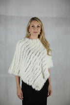 Xale Poncho Mink Listrado Degradê