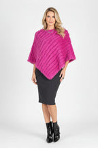 Xale Poncho Mink Listrado Degradê