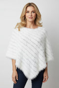 Xale Poncho Mink Listrado Degradê