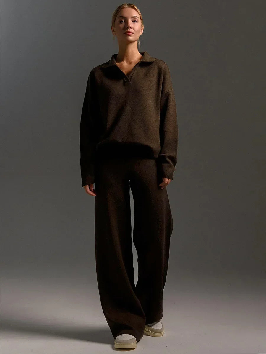 Liora Polo Knit Lounge Set