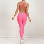 Sleeveless Cutout Back Catsuit Jumpsuit Women’s Sculpting Workout