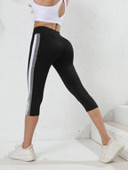 Legging Capri High Waist Tummy Control Patchwork