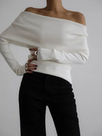 Aria Off-Shoulder Knit Sweater