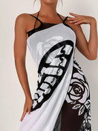 Butterfly Print Beach Cover Up Sarong Wrap Tunic