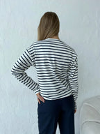 Marlowe Striped Long Sleeve Tee