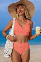 Sexy Cross Wrap Bikini Set - Push Up High Waist