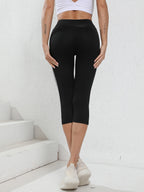 Legging Capri High Waist Tummy Control Patchwork