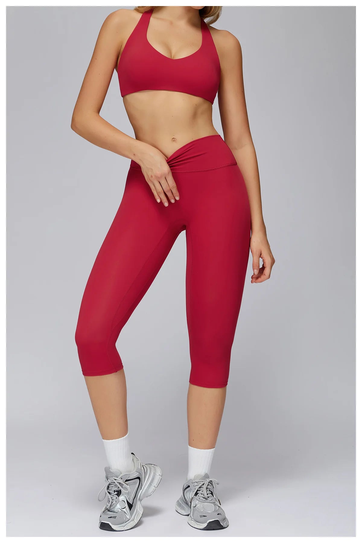 Legging Capri High Waist Tummy Control Push Up