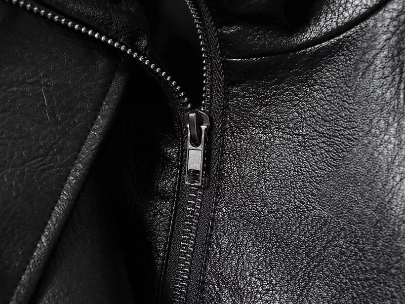 Jaqueta Bomber Oversized Couro PU Texturizado
