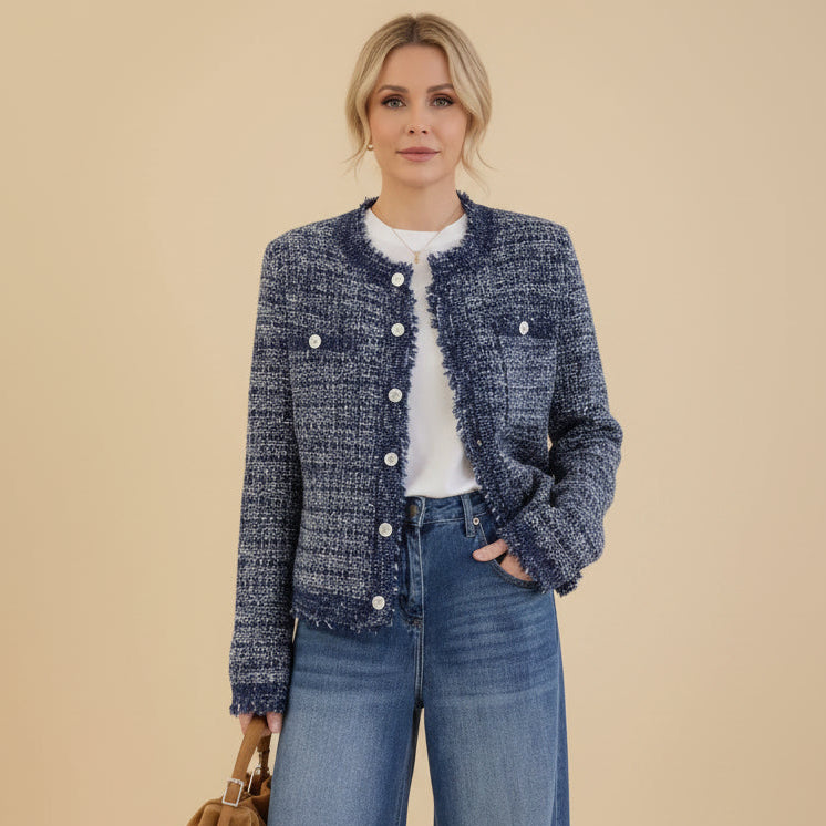 Casaco Cardigã Tweed Classic Valemza