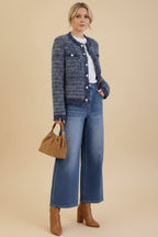 Casaco Cardigã Tweed Classic Valemza