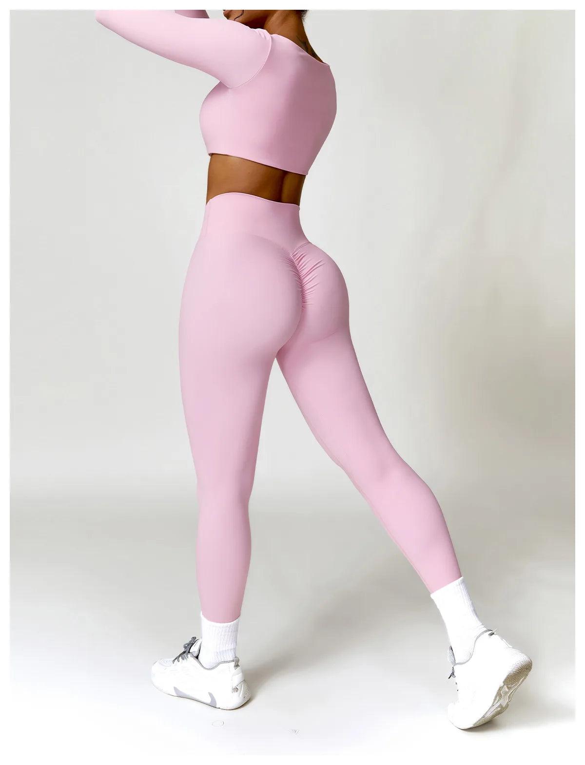 Long Sleeve Top + Leggings/Short — QuickDry Workout Set with Sculpting Fit