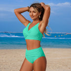 Sexy Cross Wrap Bikini Set - Push Up High Waist