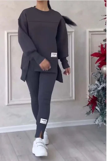 Serena Peplum Sweatshirt Set