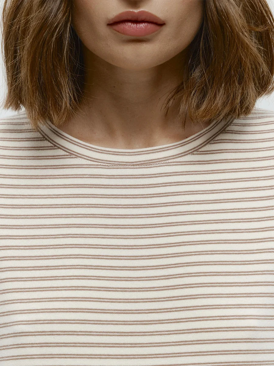Harper Striped Twist Hem Long Sleeve Tee
