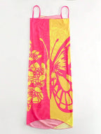 Butterfly Print Beach Cover Up Sarong Wrap Tunic