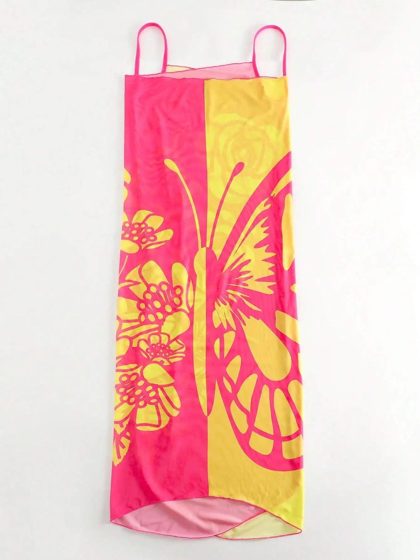 Butterfly Print Beach Cover Up Sarong Wrap Tunic