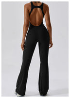 One-Piece Jumpsuit — Seamless Sculpting Fit with Flared Leg