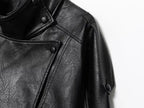 Jaqueta Bomber Oversized Couro PU Texturizado