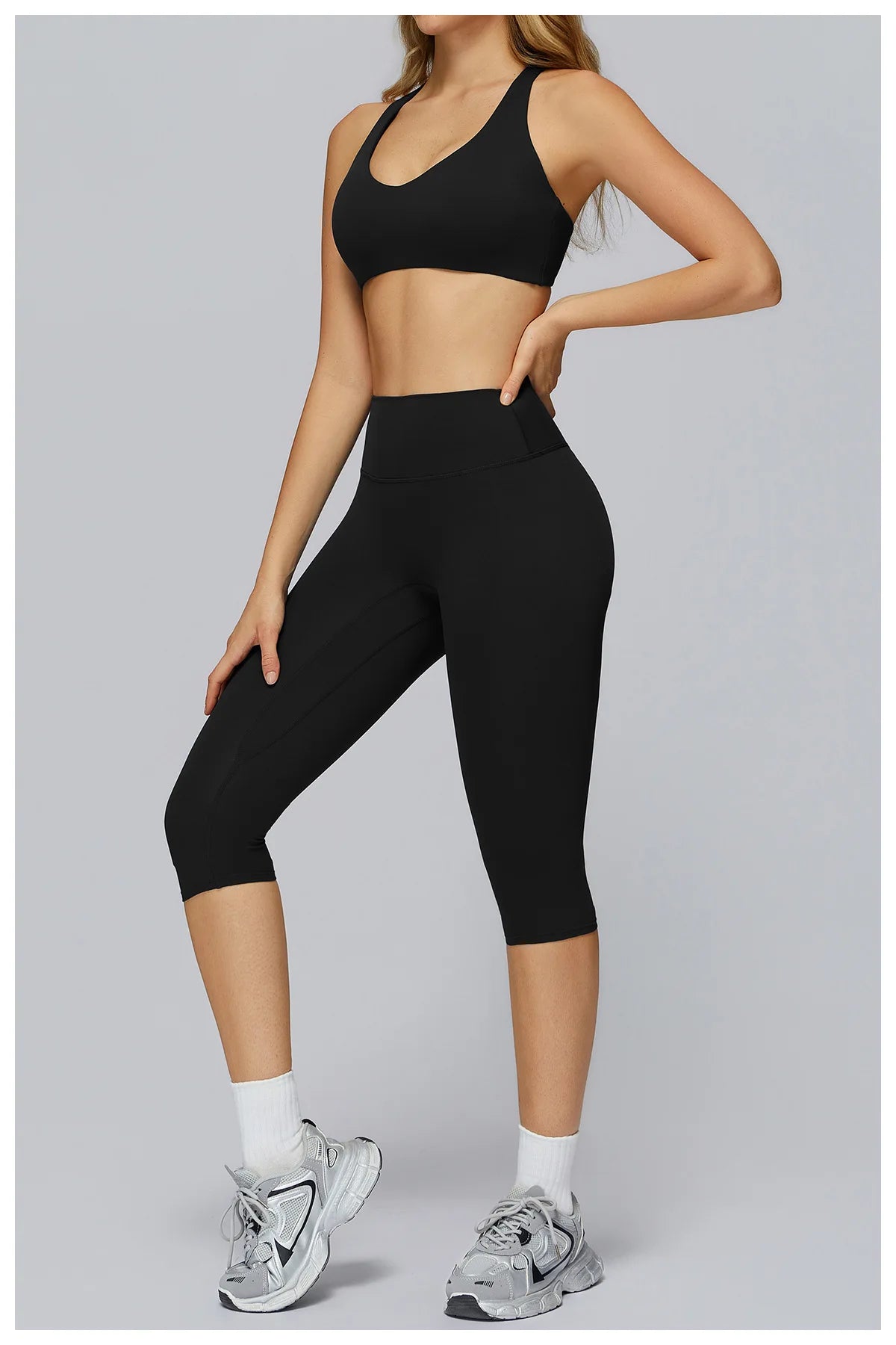 Legging Capri High Waist Tummy Control Push Up