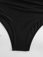 Cross Wrap Ruched One Piece Swimsuit Adjustable Strap Monokini
