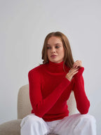 Aurora Ribbed Turtleneck Sweater