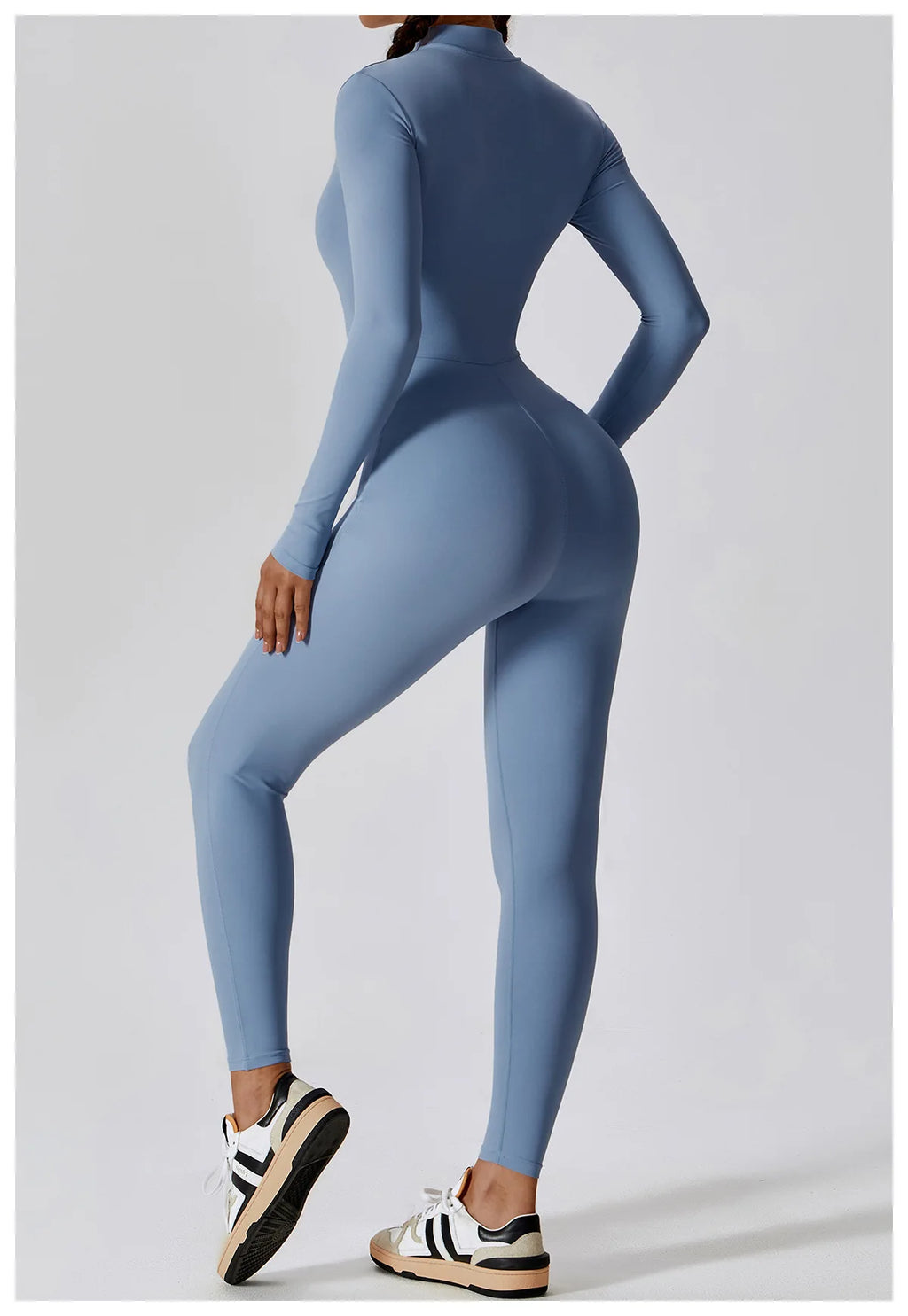 Full-Length Workout Jumpsuit — QuickDry Comfort with Sculpting Fit