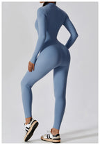 Full-Length Workout Jumpsuit — QuickDry Comfort with Sculpting Fit