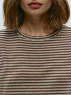 Harper Striped Twist Hem Long Sleeve Tee