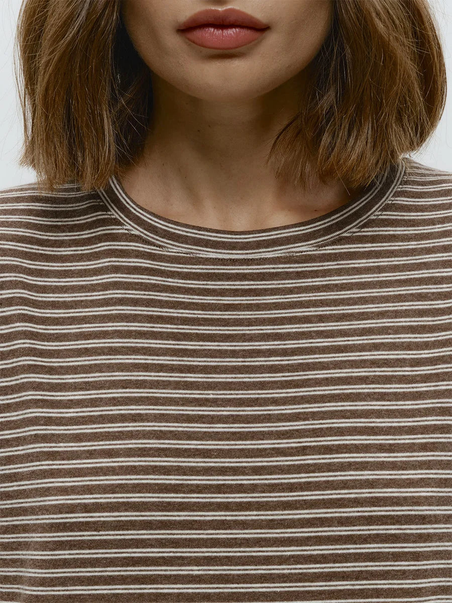 Harper Striped Twist Hem Long Sleeve Tee