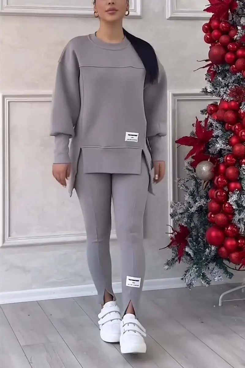 Serena Peplum Sweatshirt Set