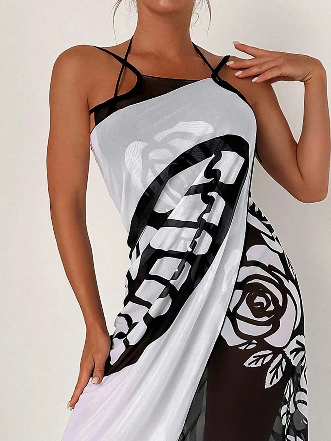 Butterfly Print Beach Cover Up Sarong Wrap Tunic