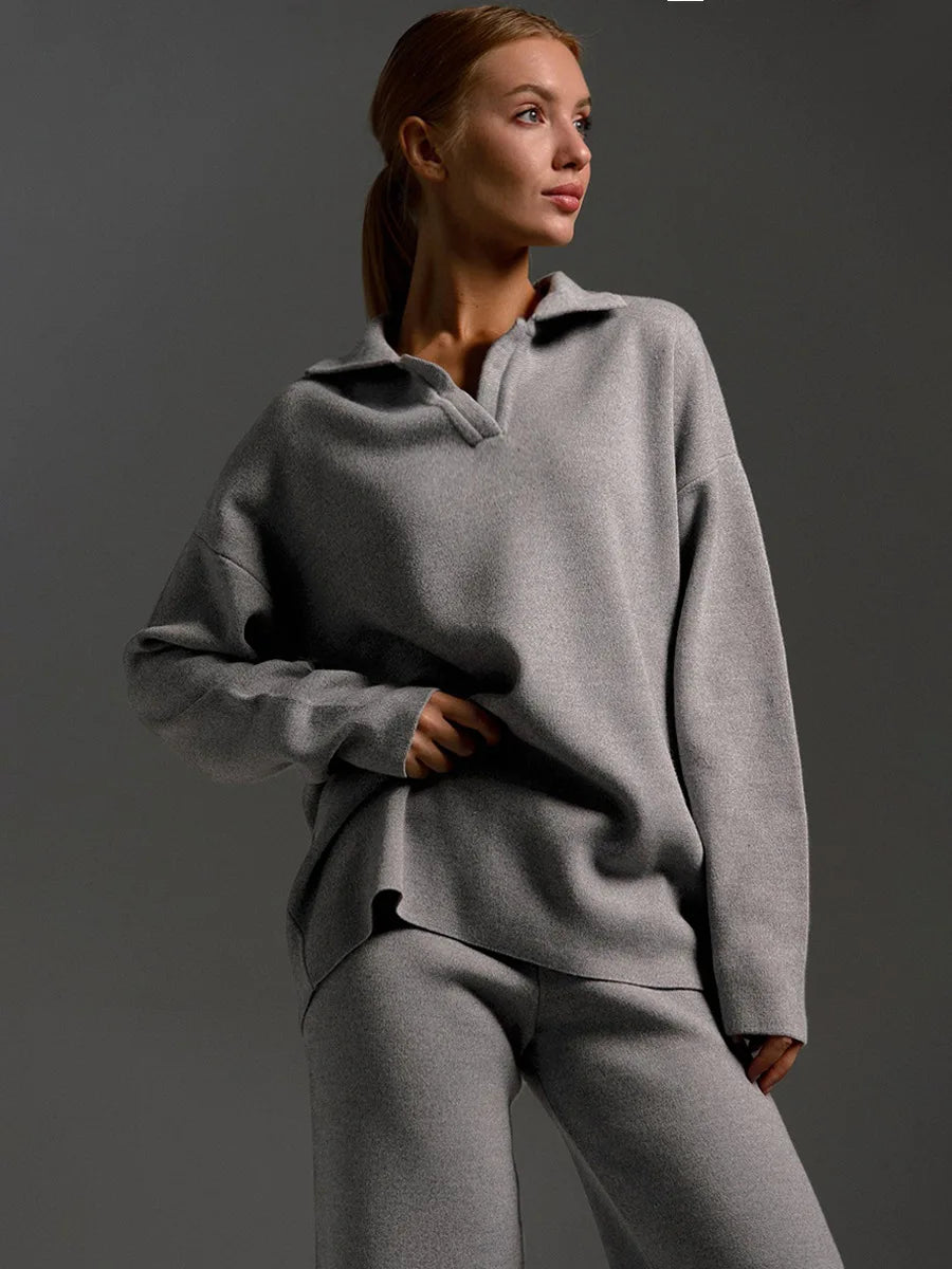 Liora Polo Knit Lounge Set