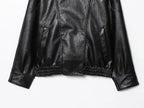 Jaqueta Bomber Oversized Couro PU Texturizado
