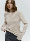 Harper Striped Twist Hem Long Sleeve Tee