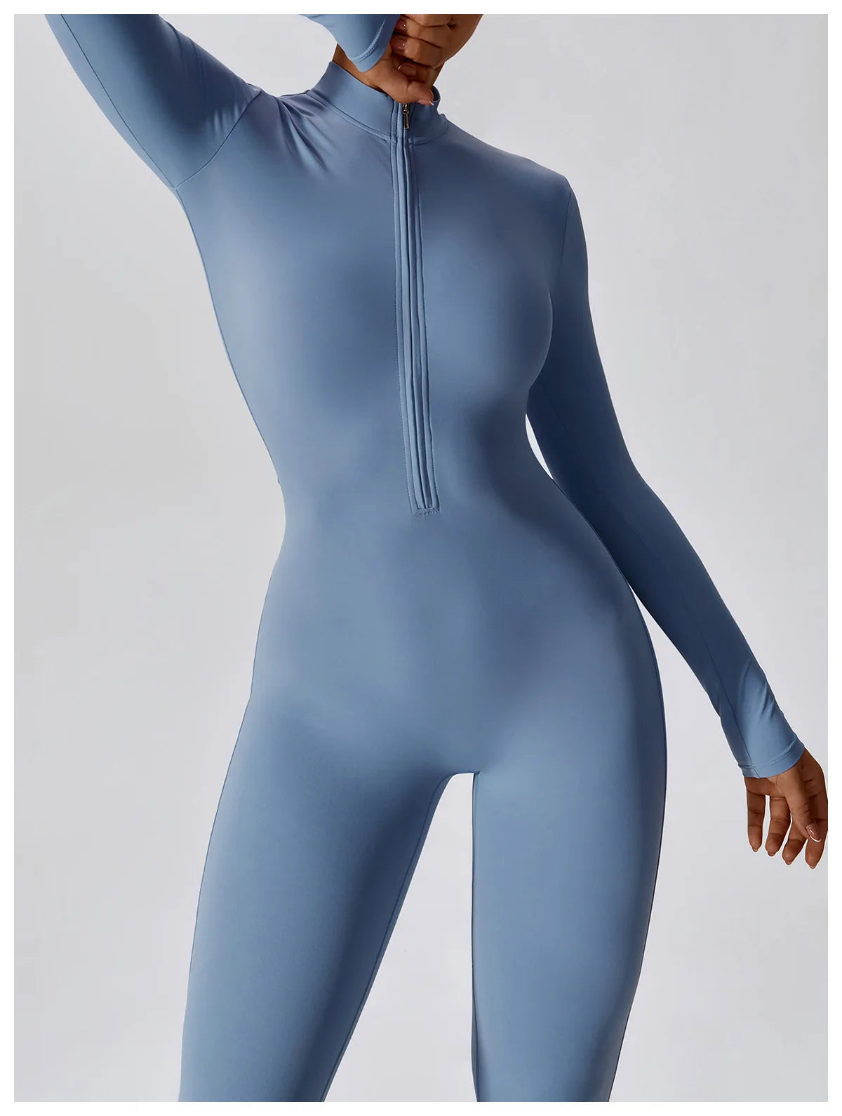 Full-Length Workout Jumpsuit — QuickDry Comfort with Sculpting Fit