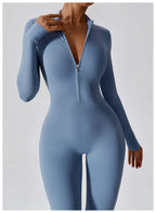 Full-Length Workout Jumpsuit — QuickDry Comfort with Sculpting Fit
