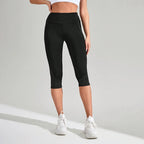 Legging Capri High Waist Mesh Pocket Tummy Control