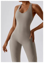 One-Piece Jumpsuit — Seamless Sculpting Fit with Flared Leg