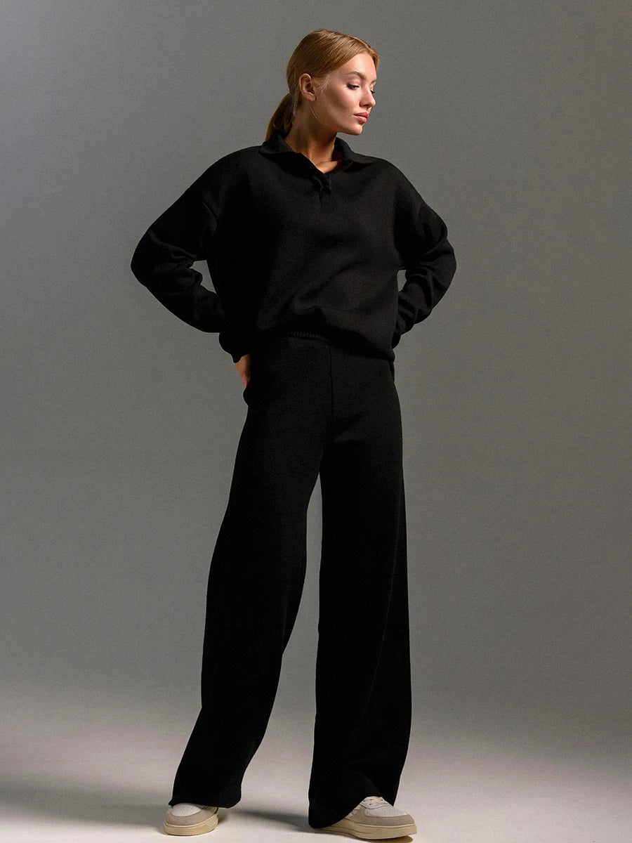 Liora Polo Knit Lounge Set
