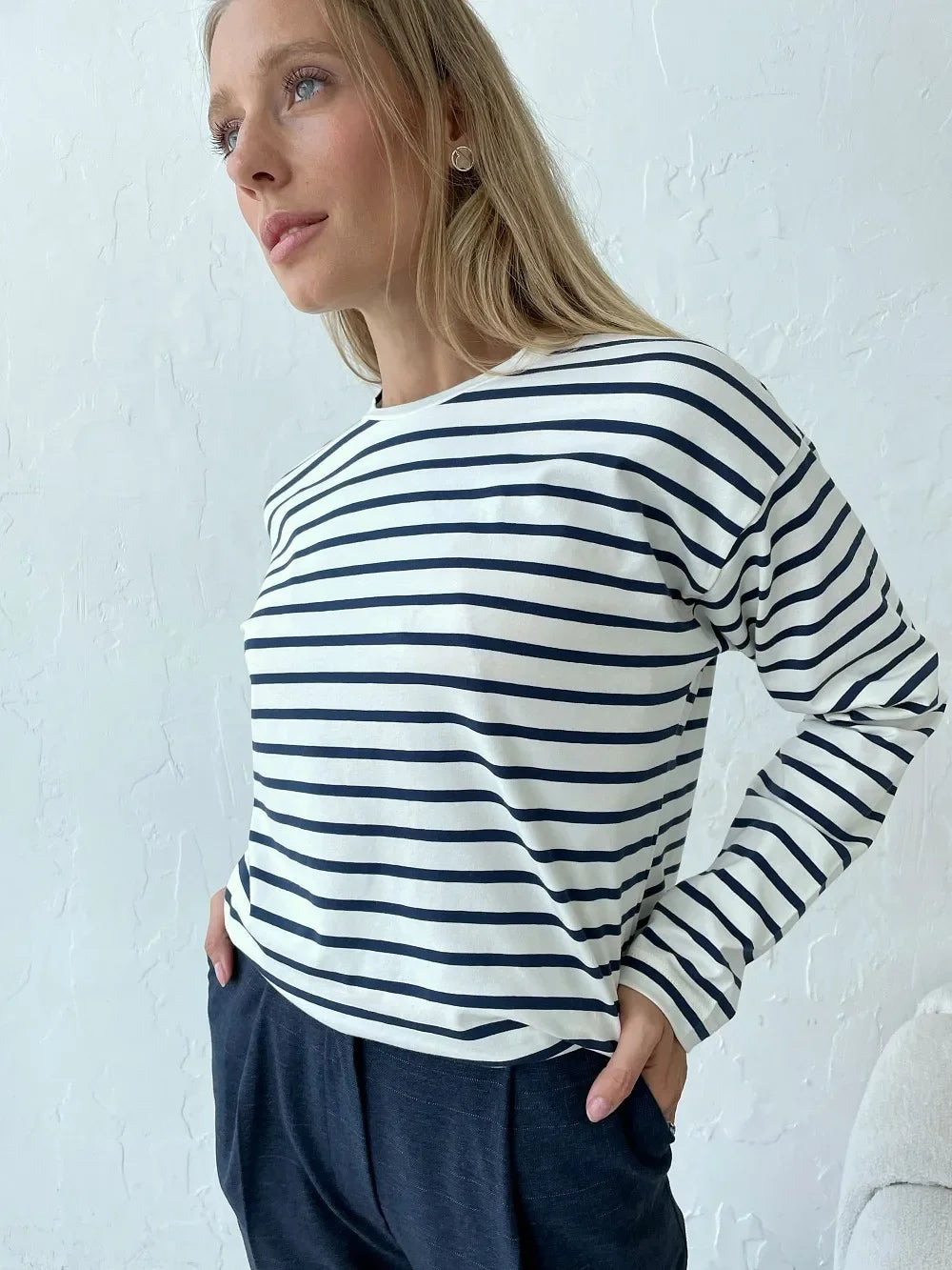 Marlowe Striped Long Sleeve Tee