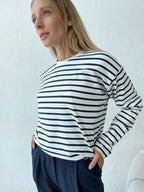 Marlowe Striped Long Sleeve Tee