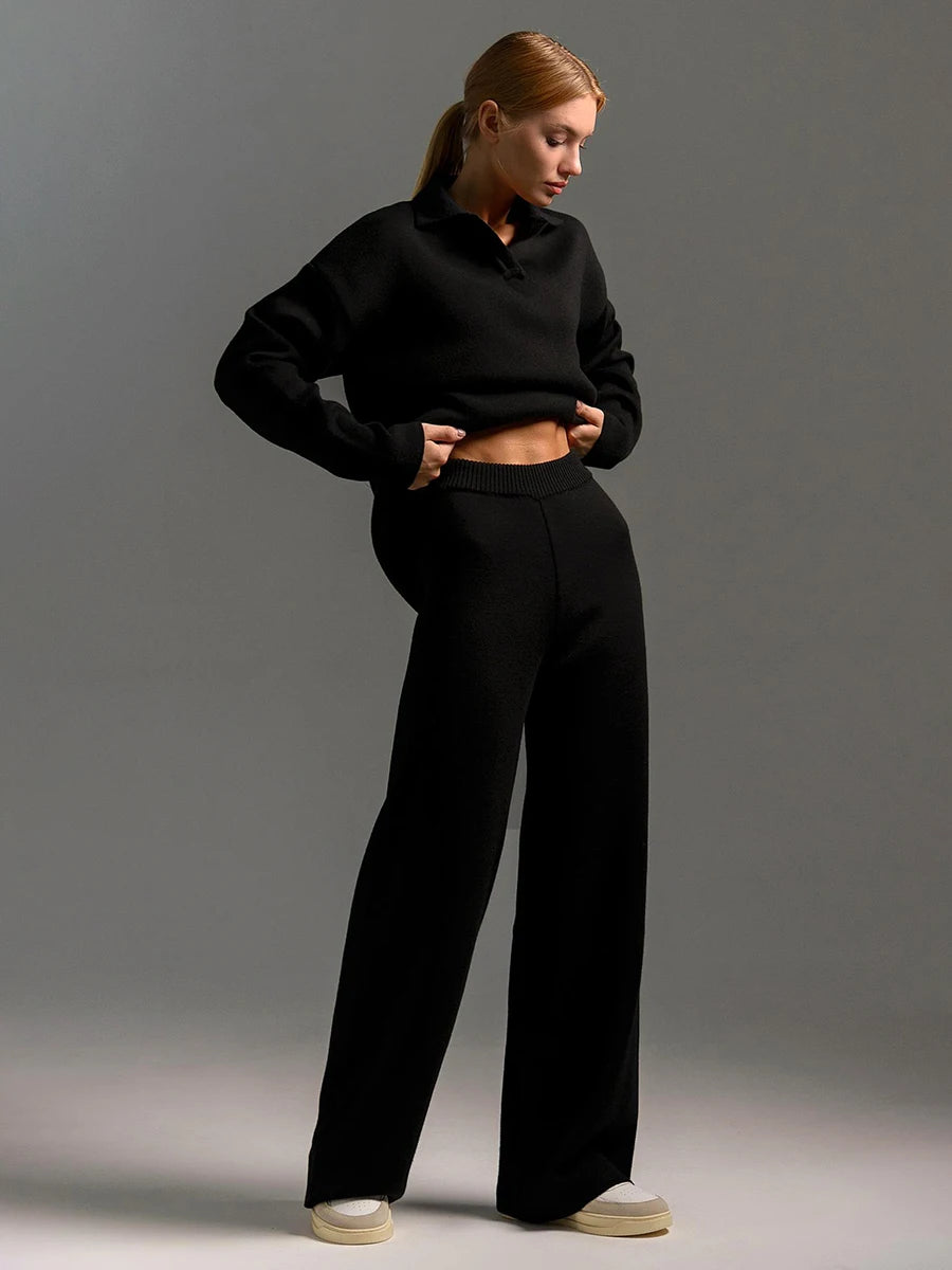 Liora Polo Knit Lounge Set
