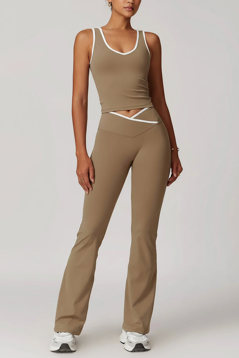 Tank Top + Leggings/Shorts — Sleek Fit Workout Set with Sculpting Fit