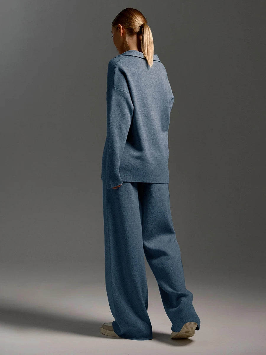 Liora Polo Knit Lounge Set
