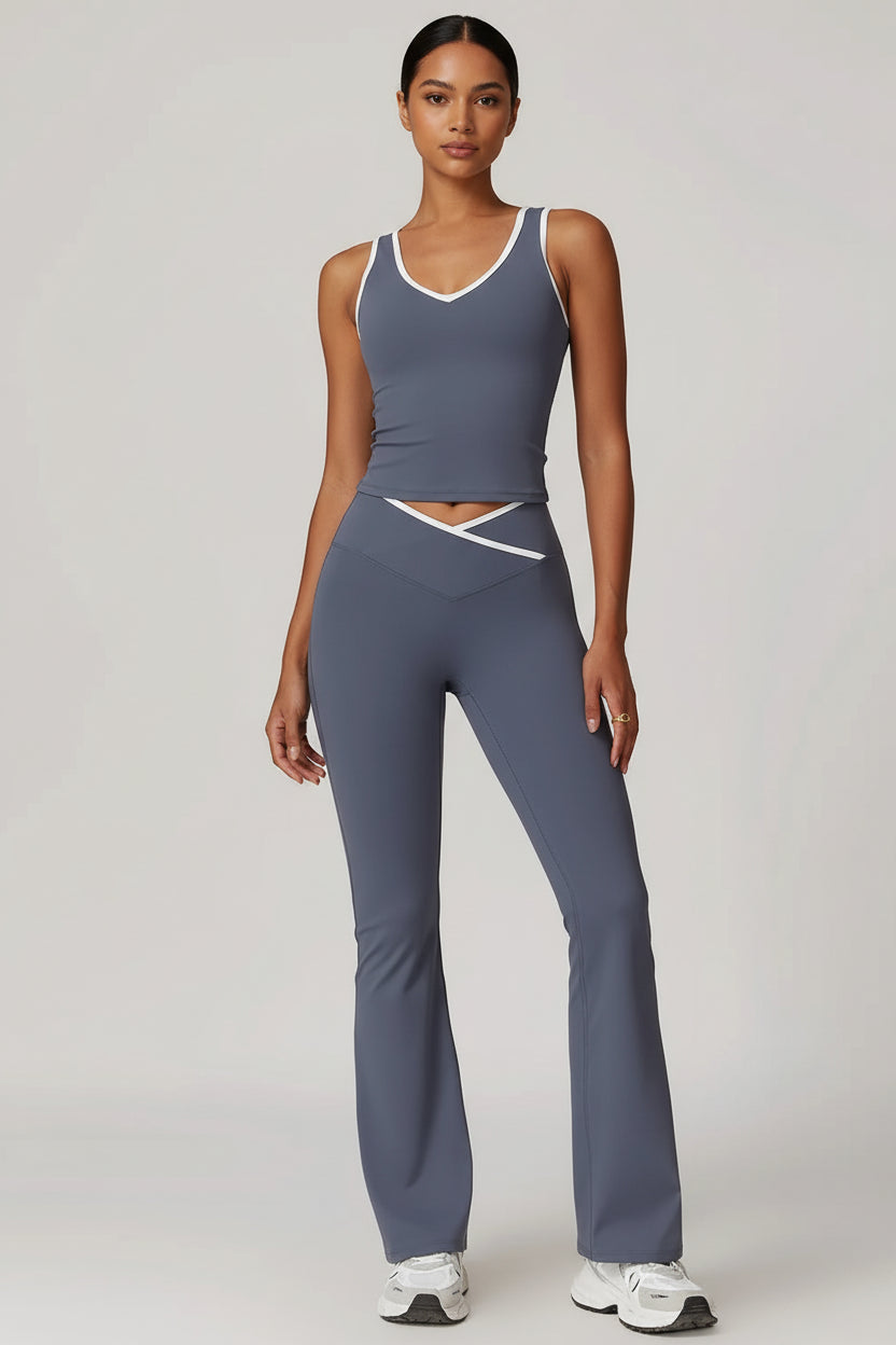 Tank Top + Leggings/Shorts — Sleek Fit Workout Set with Sculpting Fit