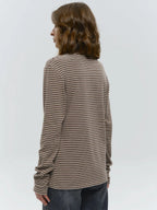 Harper Striped Twist Hem Long Sleeve Tee