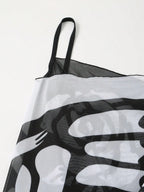 Butterfly Print Beach Cover Up Sarong Wrap Tunic