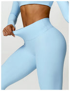 Long Sleeve Top + Leggings/Short — QuickDry Workout Set with Sculpting Fit