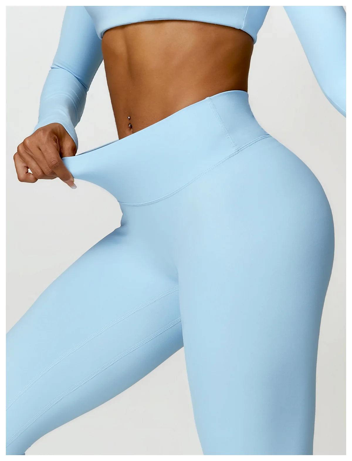 Long Sleeve Top + Leggings/Short — QuickDry Workout Set with Sculpting Fit